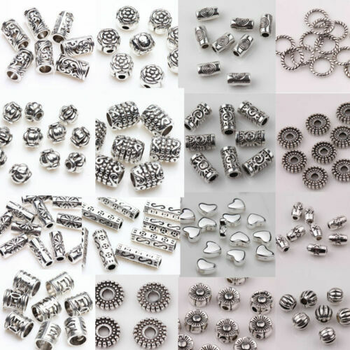 40 Perline Distanziali In Argento Antico - 12mm | Per Braccialetti E Orecchini Fai Da Te | Stile Tibetano - Foto 13