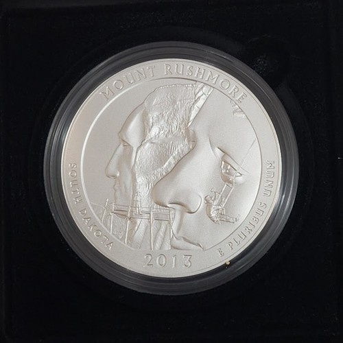2013 Mount Rushmore 5 oz Silver Quarter with OGP and COA