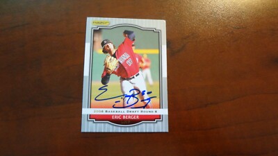 2008 RAZOR #58 ERIC BERGER AUTOGRAPHED BASEBALL CARD | eBay