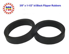 Two Black Flipper Rubber Rings - smaller 3/8" x 1-1/2" Gottlieb Williams