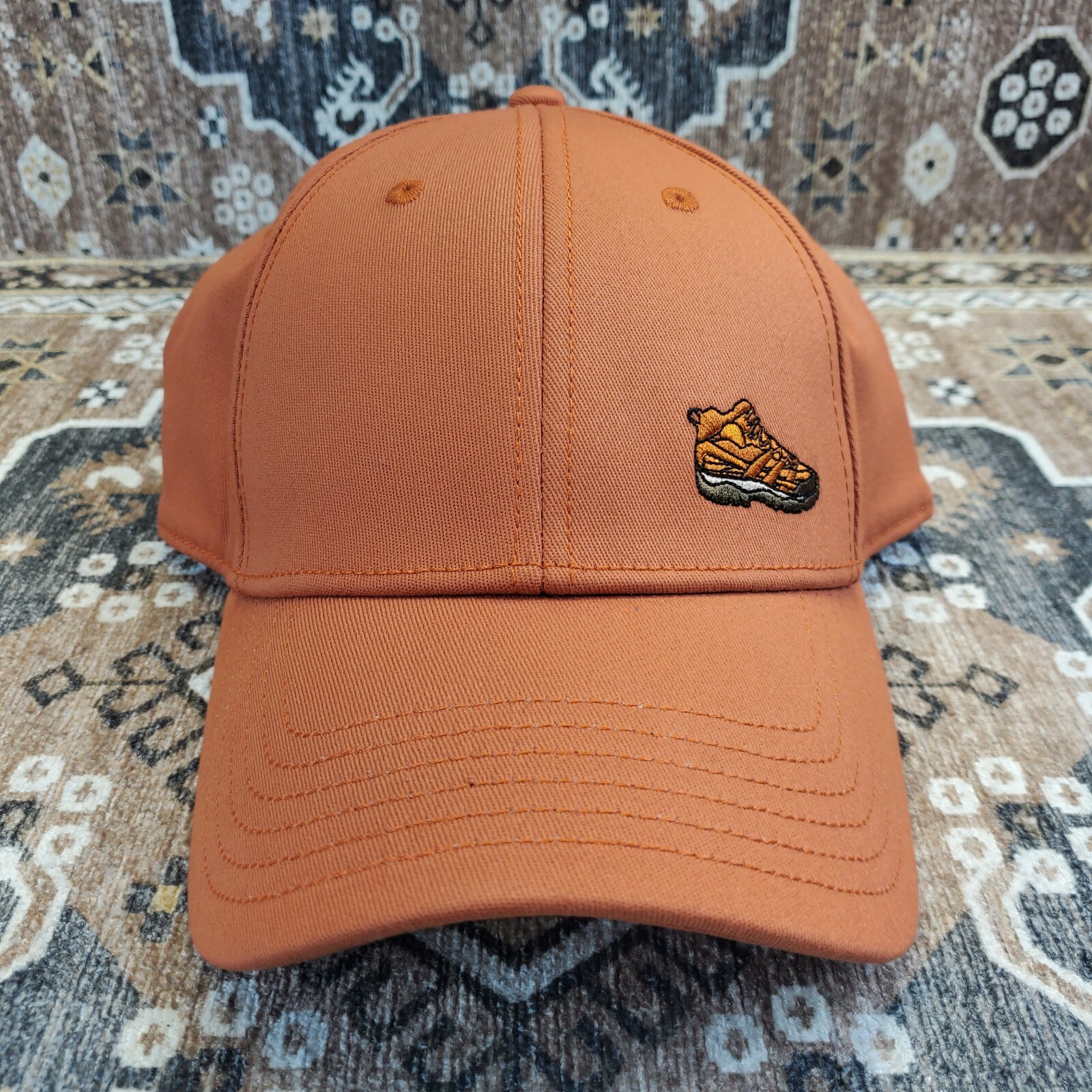 Merrell Cappello Scarpe Berretto Baseball OSFM Elasticizzato Fit Flex Fit Arancione Uomo Ricamato