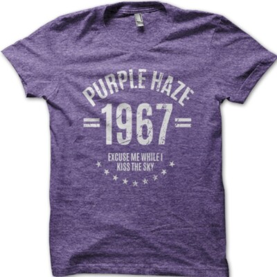 T-Shirt SDRE Purple Haze 1967 Jimmy Hendrix Inspired - 100% Coton Imprimé