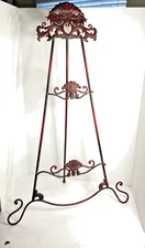 Picture Gallery Stand / Display Easel, Metal Tripod, Red, 2 Frame Capacity