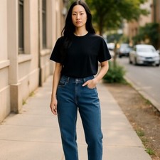 VTG Lee Jeans Women's Size 16 M Relaxed Fit Tapered Leg Soft Made In USA NWT