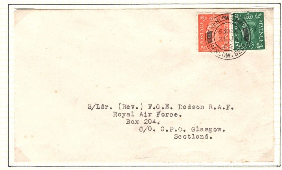 GB SCOTS ISLANDS WW2 AIR MAIL Cover RAF STORNOWAY *Box 204* Glasgow 1944 MAL468 - Image 2 of 4