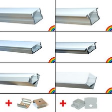 NEU elox. Aluminium Profile + Abdeckung + Cli...