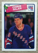 1988 89 OPC CHRIS NILAN NEW YORK RANGERS Montreal Canadiens O PEE CHEE