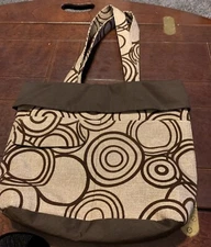 Handmade Fall Very Colorful Purse Circle Design Tote Bag NEW