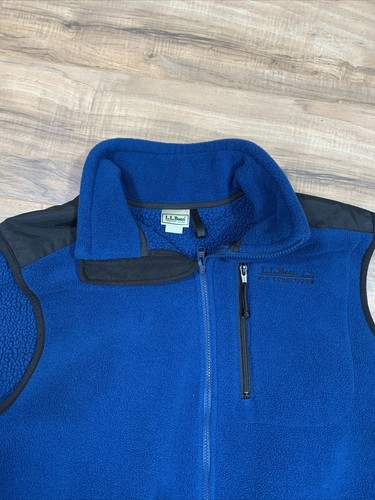 LL Bean Para Hombre Chaleco de Lanza Azul Grande Alto Cremallera Completa Hecho en EE. UU. De Colección - Imagen 9 de 9
