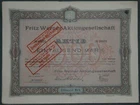 Fritz Werner Aktiengesellschaft 1921 1000 Mark