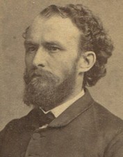 HANDSOME BEARDED MAN WITH WAVY HAIR. CDV. BOSTON, MASS. 