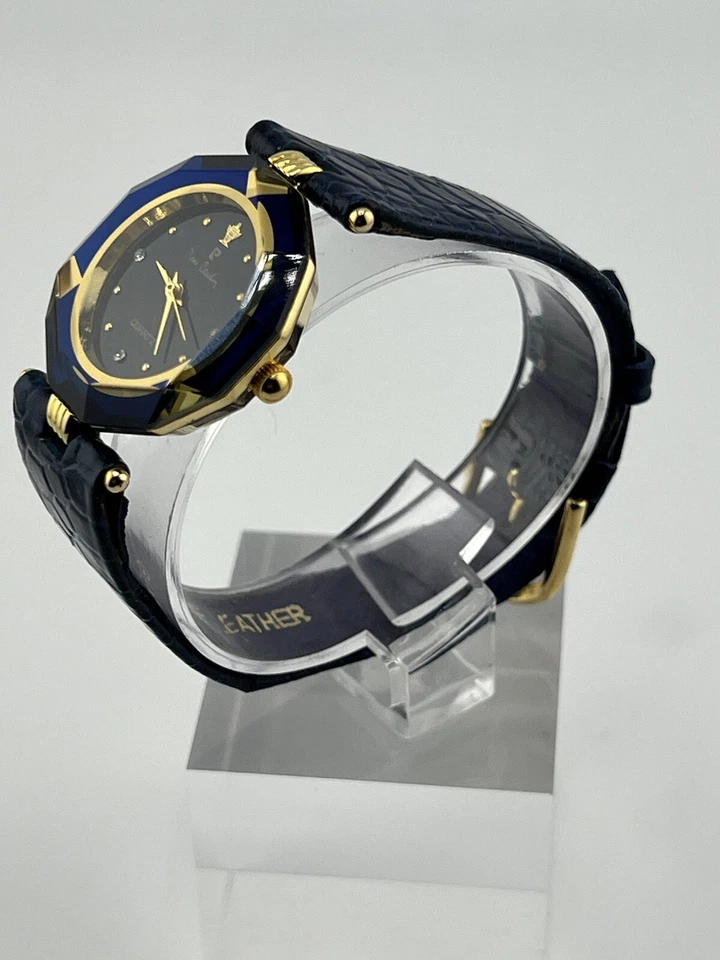 Vintage Pierre Cardin Watch Women, Faceted Dial, Leather Band New Battery - Image 2 of 4