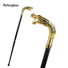 Golden Black Dragon Handle Luxury Walking Stick Party Fashion Walking Stick