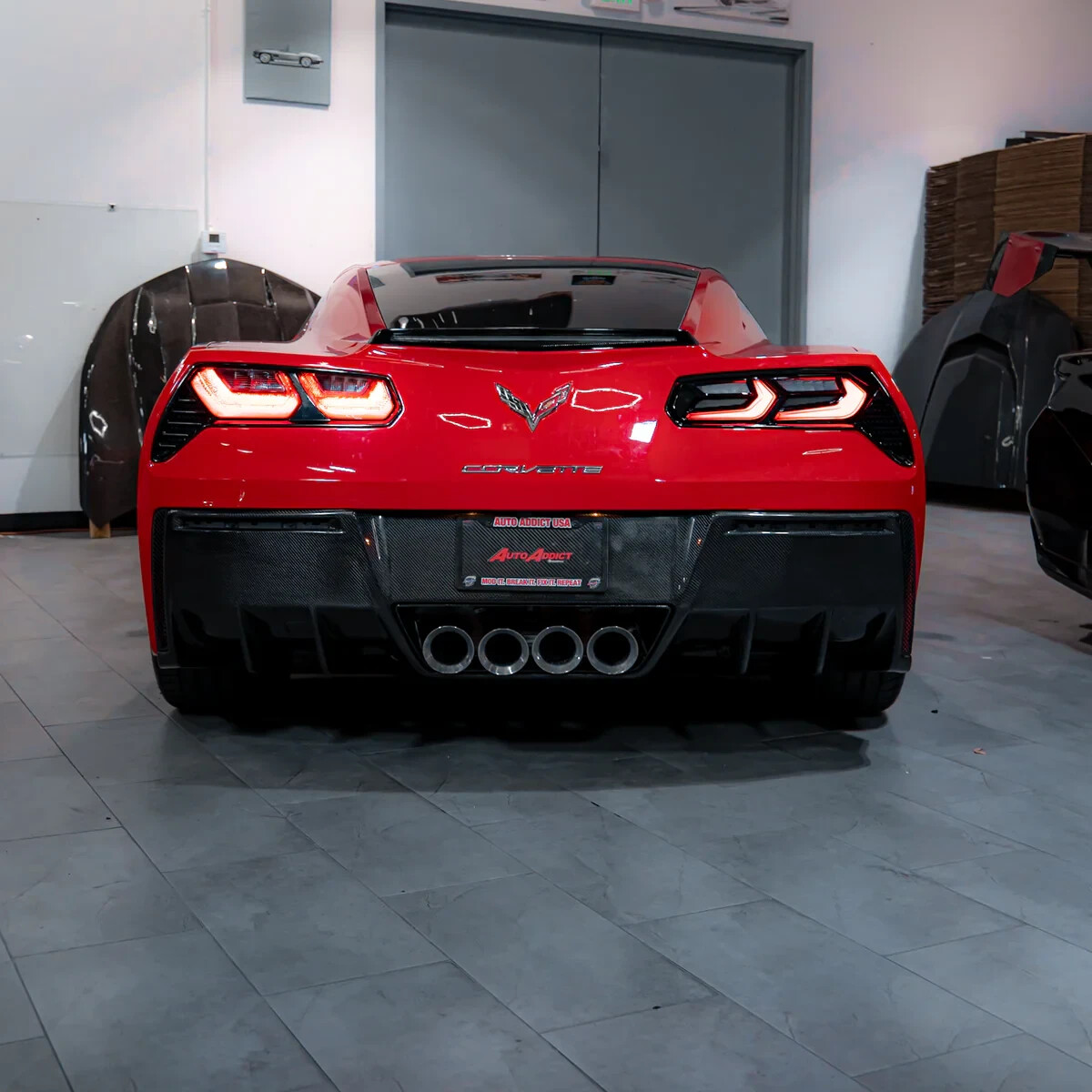C7 Rear Sequential LED Tail Lights w/ Sequential Turn Signal Red Fits 2014-2019 Chevy ...