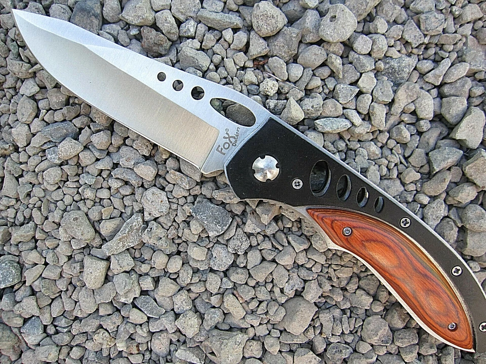 Grosses FOX outdoor Messer EDELHOLZ Einhandmesser Taschenmesser Klappmesser - Bild 3 von 4