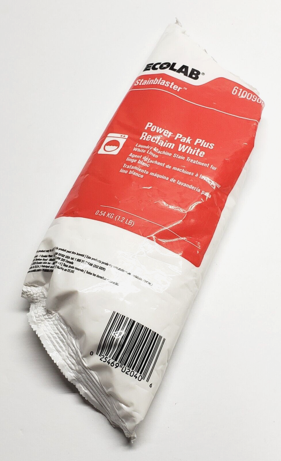 Ecolab StainBlaster Power Pak Plus Reclaim White 1.2 lb Bag 6100909