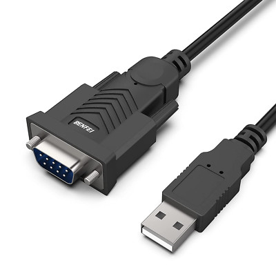 USB to Serial Adapter, USB to RS-232 Male (9-Pin) DB9 Serial Cable