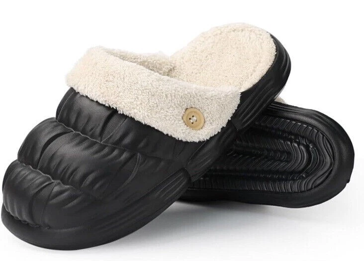 SIIIX Winter Water proof Slippers Clogs Fur lined Memory foam Women s Size 4 UK