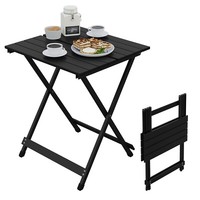 Alu Klapptisch Campingtisch Balkontisch Gartentisch 50.5X47X59.5Cm Schwarz