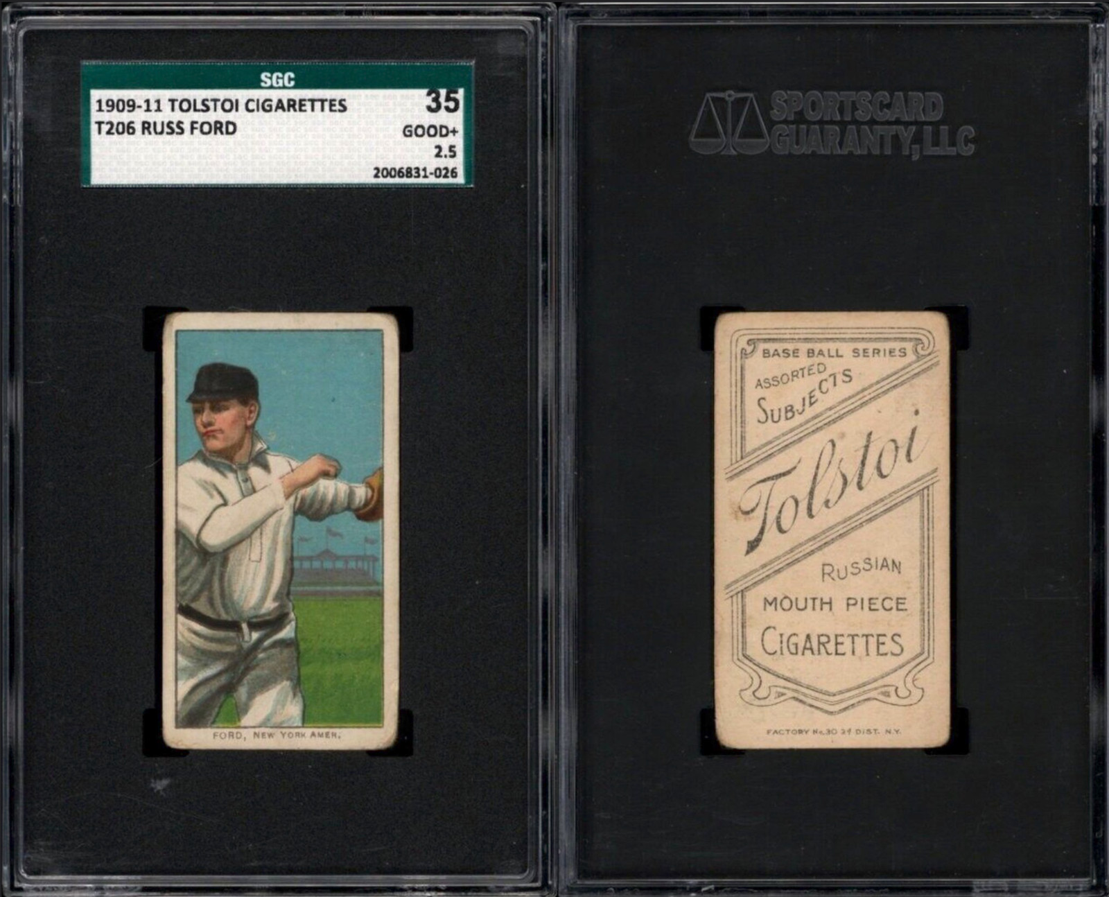 T206 Russ Ford || Tolstoi || SGC 2.5 - || Off Back