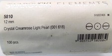 Genuine Master Pack Swarovski Crystal Beads 5810 12mm Creamrose Light 100 PC
