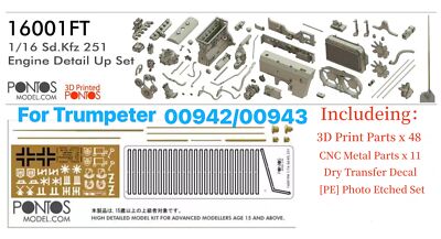 Pontos Model 16001FT 1/16 Sd.Kfz 251 D Detail Up Set (Vol.1) For TRUMPETER 00942