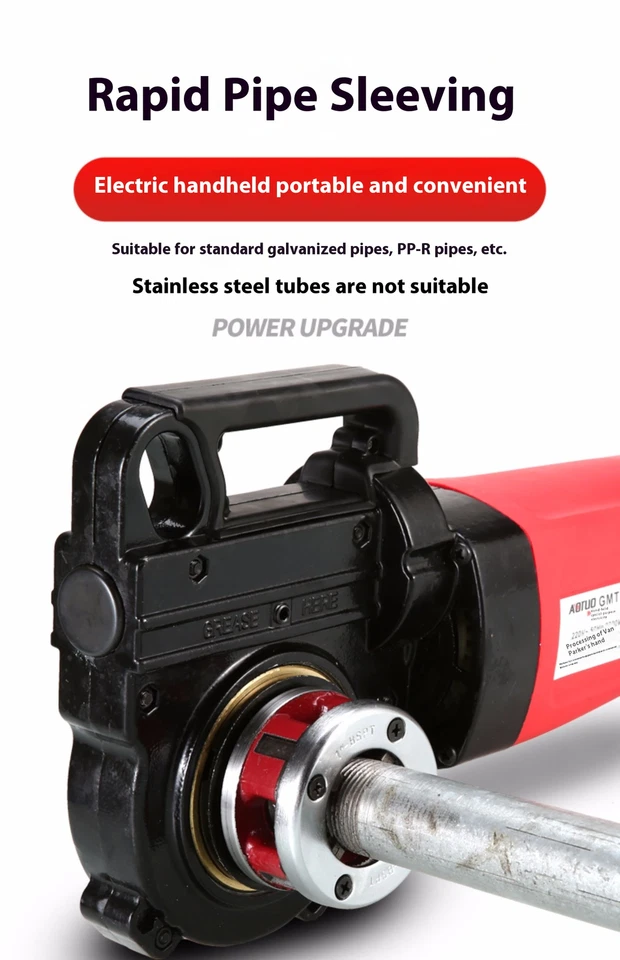 Electric Wire Sleeving Machine Water Pipe Galvanized Pipe Opening Machine - Image 2 of 4