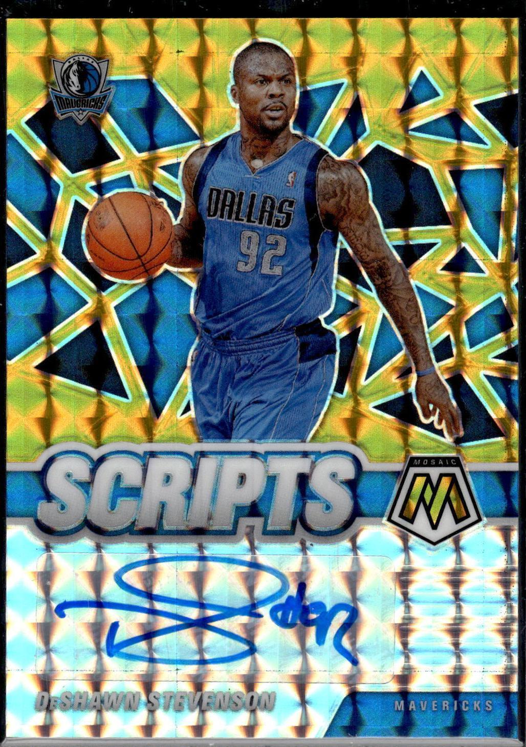 2020-21 Panini Mosaic - Scripts DeShawn Stevenson #SC-DST Gold Prizm ...