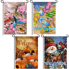 Anley Seasonal Garden Flags Set - 4 Seasons Series Double Sided Yard Flags