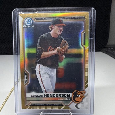 Topps 2021 Bowman Chrome Prospects Gunnar Henderson Orioles #BCP-49 Gold 29/50