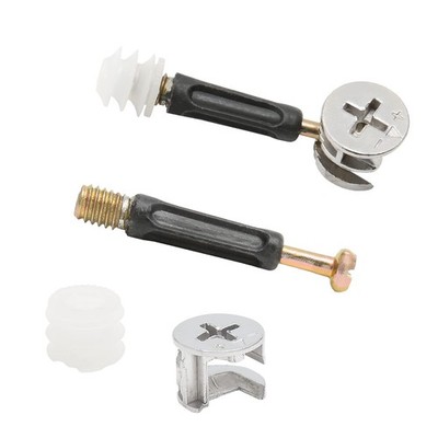 20 Sets Furniture Connector Cam Lock Fittings with Dowel and Pre-Inserted Nut, 3