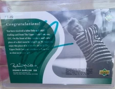 John Daly Auto 2001 Upper Deck Golf Tournament Shirt Relic #TT-JD Signed 