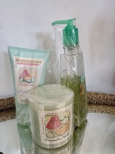 Vintage Bath And Body Works Cucumber Melon 2004 Gift Set Soap Candle