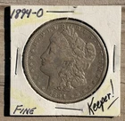 1894-O Morgan Silver Dollar, Scarce O Mint, VF, Better Year, 90% USA Silver $1