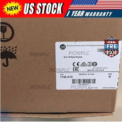 New Sealed AB 1746-A10 SER B SLC-500 PLC Chassis/Rack 10 Slots Module