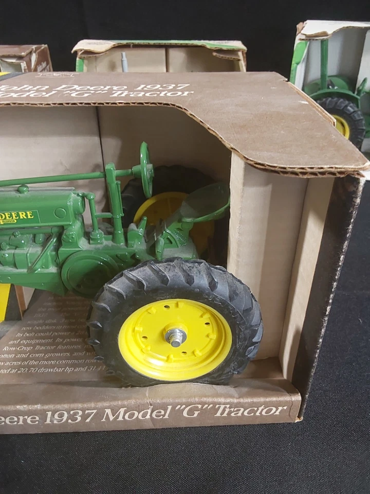 Tractor ERTL John Deere 1937 modelo "G" escala 1/16 nuevo en caja #548 EE. UU. Foto 3 de 4