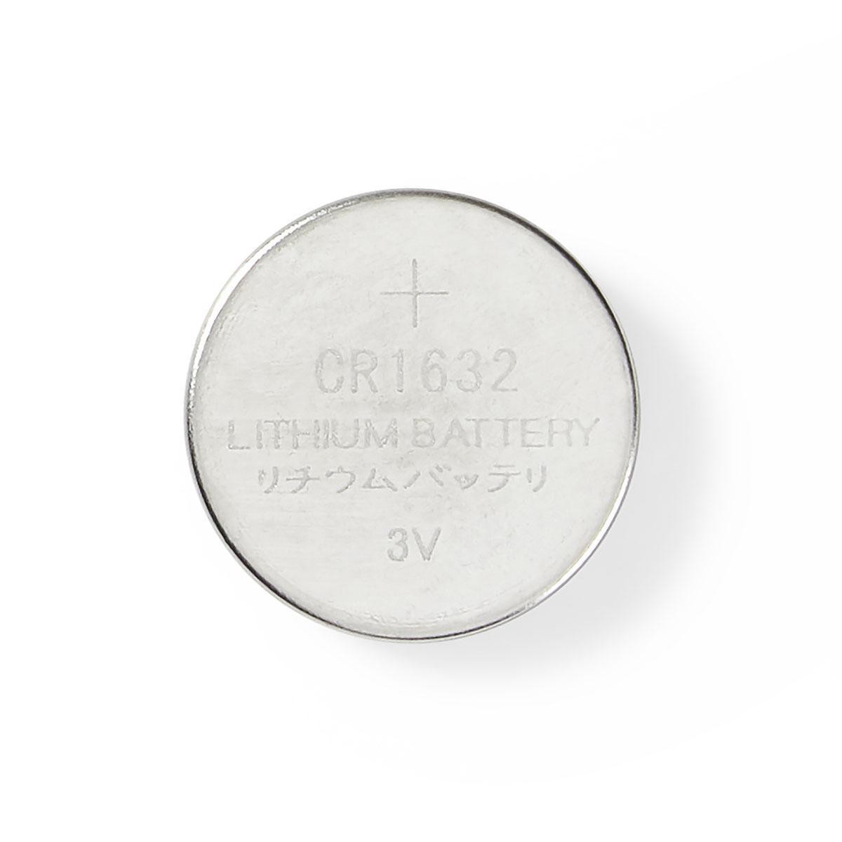 Pile CR1632 lithium 3V Nedis idéale pour clés de voiture et télécommandes de garage