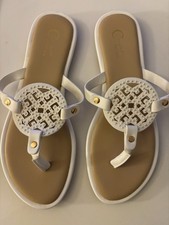 Women s Lot of 2 Pair of Sandals White Beaded...