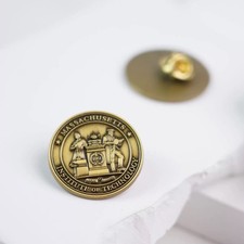 MIT Logo Metal Pin Badge | Massachusetts Institute of Technology Tin Alloy Pin