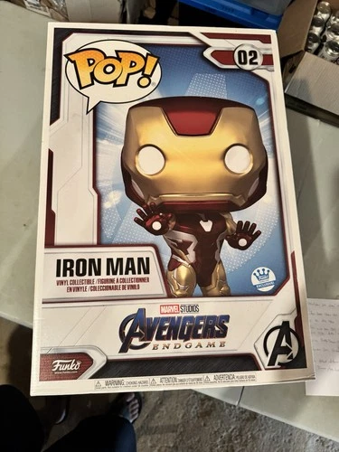 FUNKO POP #02 AVENGERS IRON MAN EXCLUSIVE 18" VINYL ACTION FIGURE NIB NM+