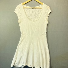 American Eagle Outfitters Women's M Ivory Lace Fit & Flare Dress