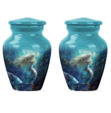 Enchanted Waters 3Inch Pack Of 2 - Adult Funeral Urn - Urn For Human Ashes