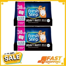  2 pack Fresh Step Heavy Duty Clumping Litter With Febreze Freshness, 38lbs