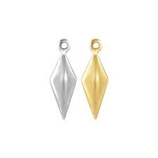 14K Solid Gold Geometric Dangle