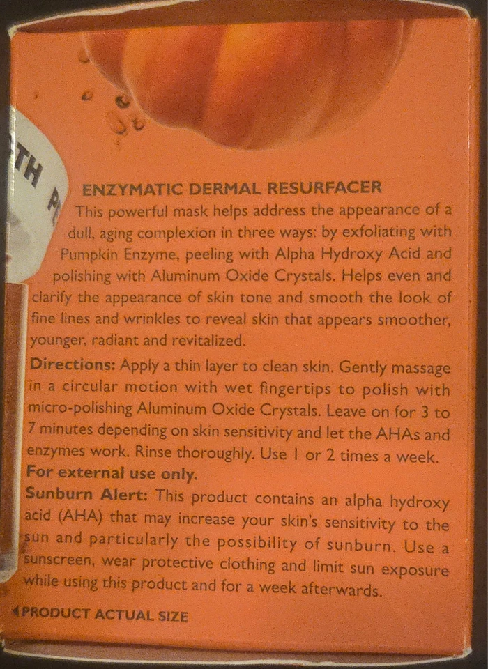 Máscara enzimática de calabaza Peter Thomas Roth rejuvenecedor dérmico enzimático 5,1 fl oz nueva en caja Foto 2 de 4
