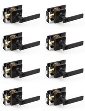 Mengico 8 Pack Oil Rubbed Bronze Privacy Lever Door Handle Interior Lock, Heavy