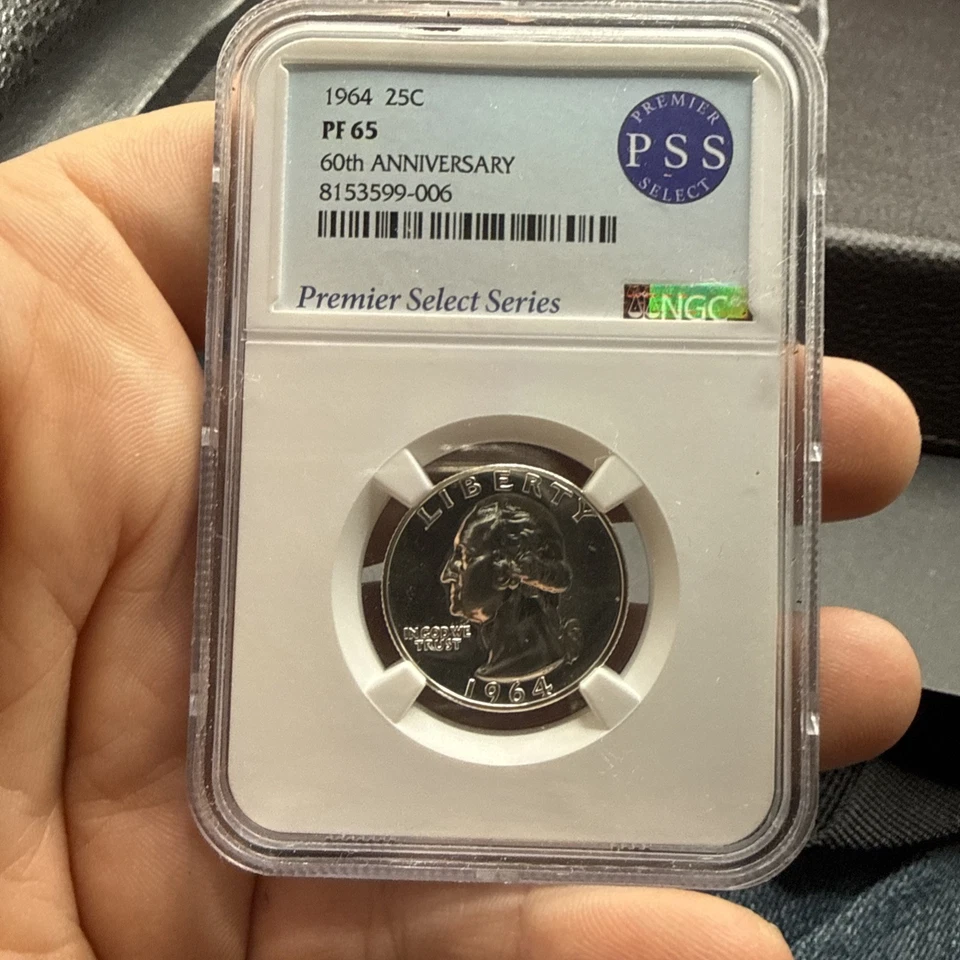 1964 Washington Quarter, PF 65, NGC PSS 60th Anniversary Label - Image 2 of 4