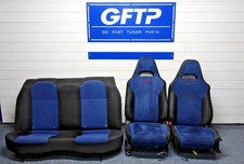 04-05 Subaru Wrx Sti Oem Blue Alcantara Seat Seats Complete Set Front Rear 2004 04-05 Subaru Wrx Sti Oem Blue Alcantara Seat Seats Complete Set Front Rear 2004