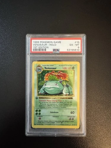 New ListingPokémon Venusaur 1st Edition Shadowless Holo Base Set 15/102 PSA 6 1999