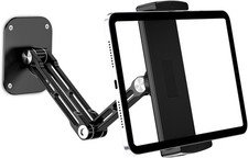 Tablet Wall Mount Holder, Aluminium Extendable iPad Wall Holder,  Rotating